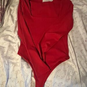 Elegant Red Bodysuit